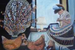 The Eggs Decoration Girl, oil on canvas, cm 50x70, 2013