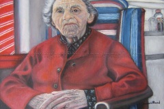 Maria Salvatori An Extraordinary Woman, oil on canvas, cm 40x40, 2013