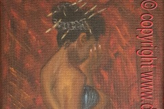 Shame, oil on masonite, cm 26,5x36, 1991