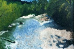 The River - oil on canvas - 1990 - cm 35 x 45