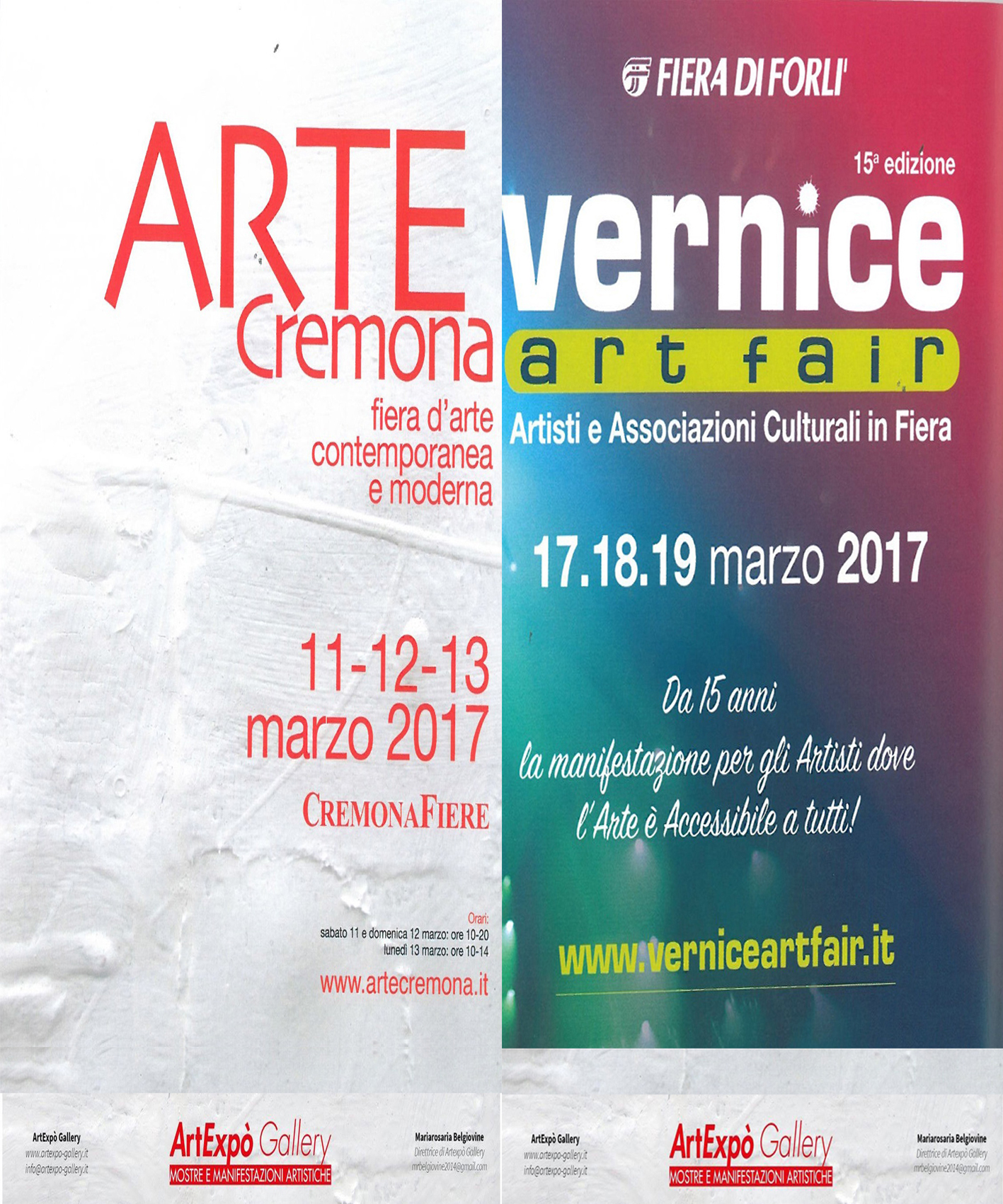 Fiere d’Arte Cremona e Forlì