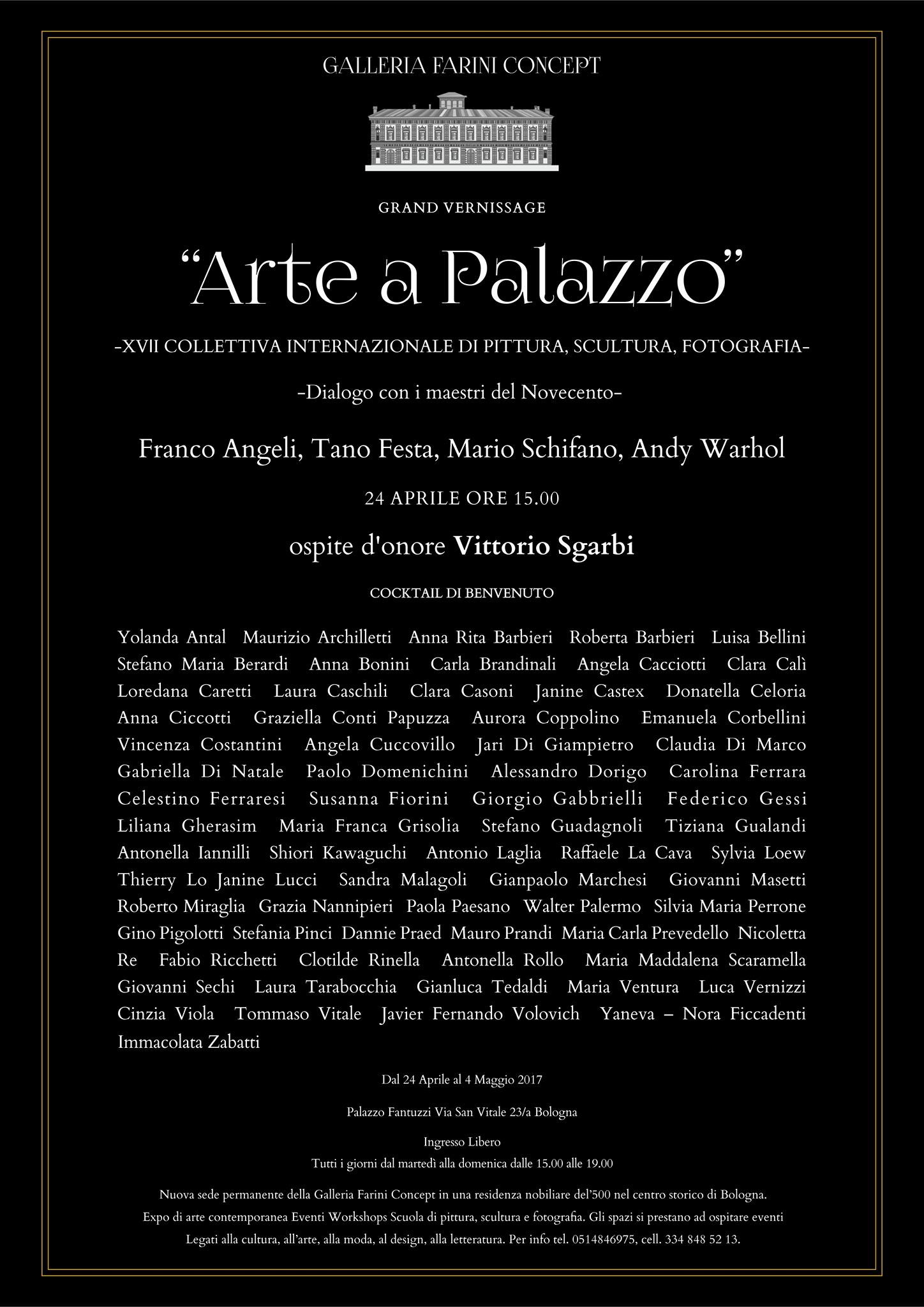 17° Edizione di “Arte a Palazzo” – ‘’In Mostra con i Grandi Maestri’’